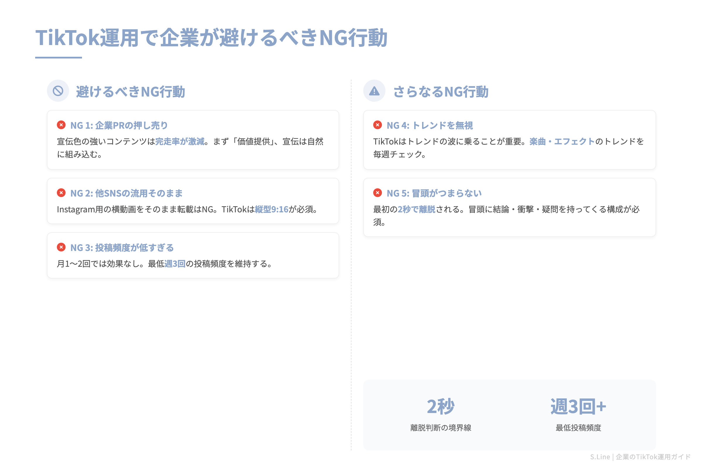 TikTok運用で企業が避けるべきNG行動