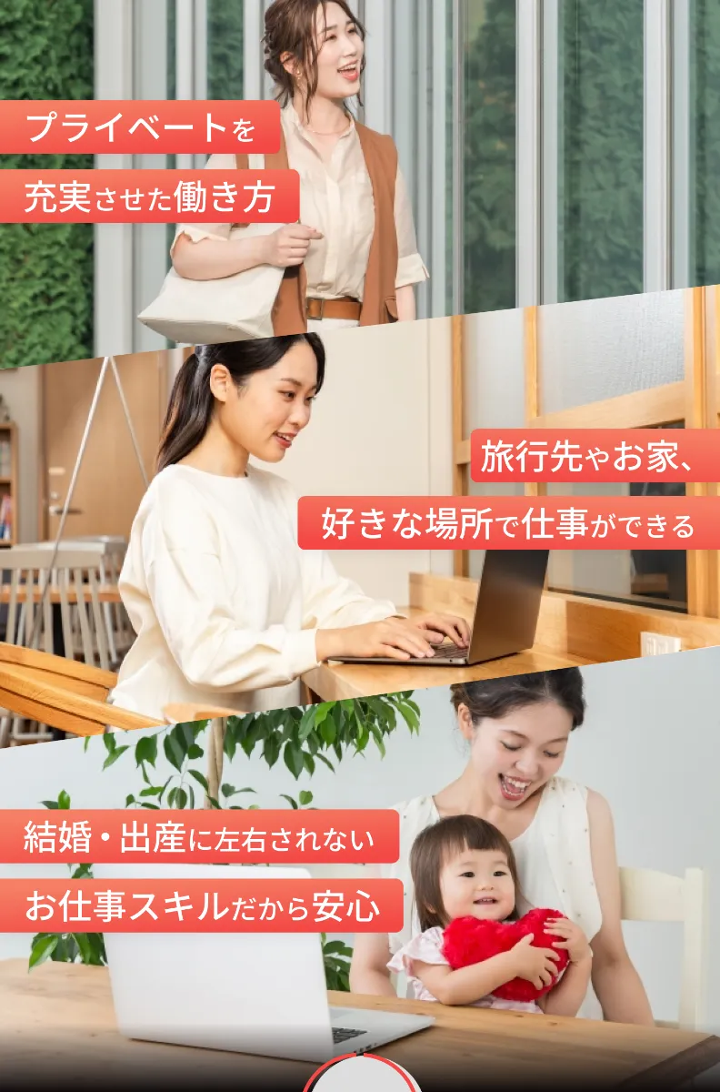プライベートを充実させた働き方 - 好きな場所で仕事ができる