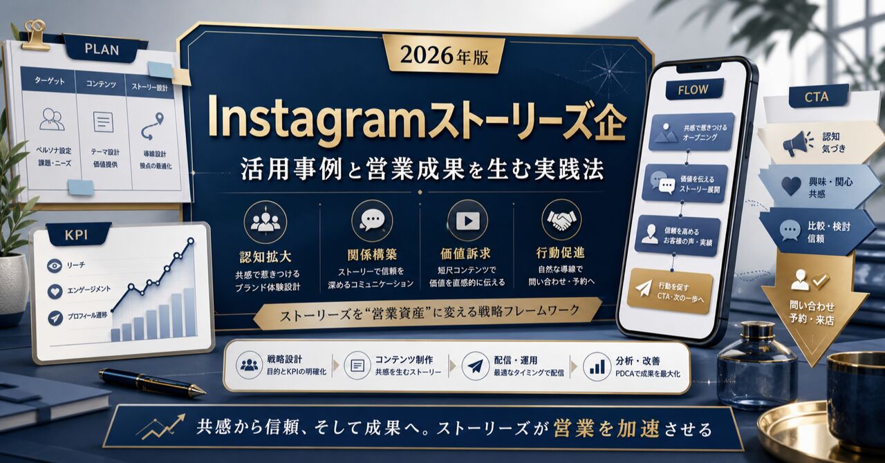 Instagramストーリーズ企業活用術10選｜売上につなげる実践法【2026年版】のアイキャッチ