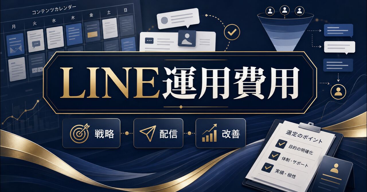 LINE公式アカウント運用代行の費用相場｜月額5万〜30万円の料金内訳と選び方のアイキャッチ