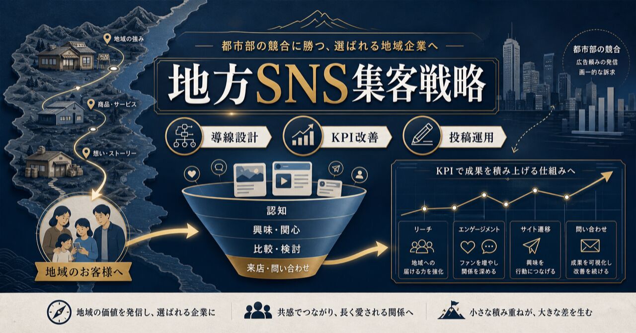 地方の中小企業がSNSで集客に成功した事例10選｜都心に負けない戦略とはのアイキャッチ