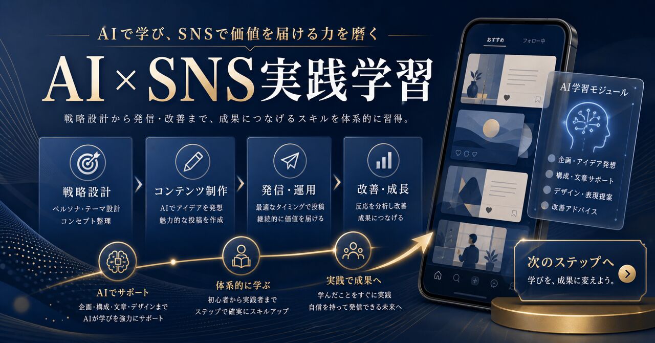 AI×SNSを学ぶ新プログラム「AIインスタ大学」を公開のアイキャッチ