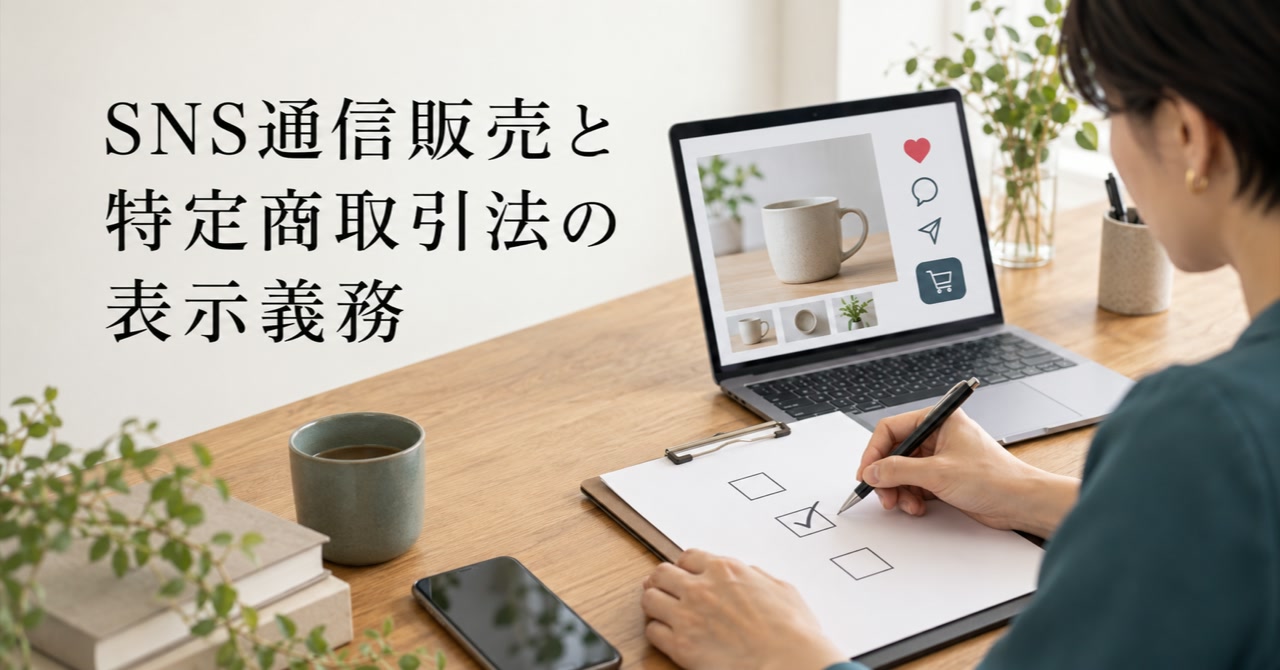 SNS通信販売の特定商取引法｜表示義務とBtoB除外の実務チェック